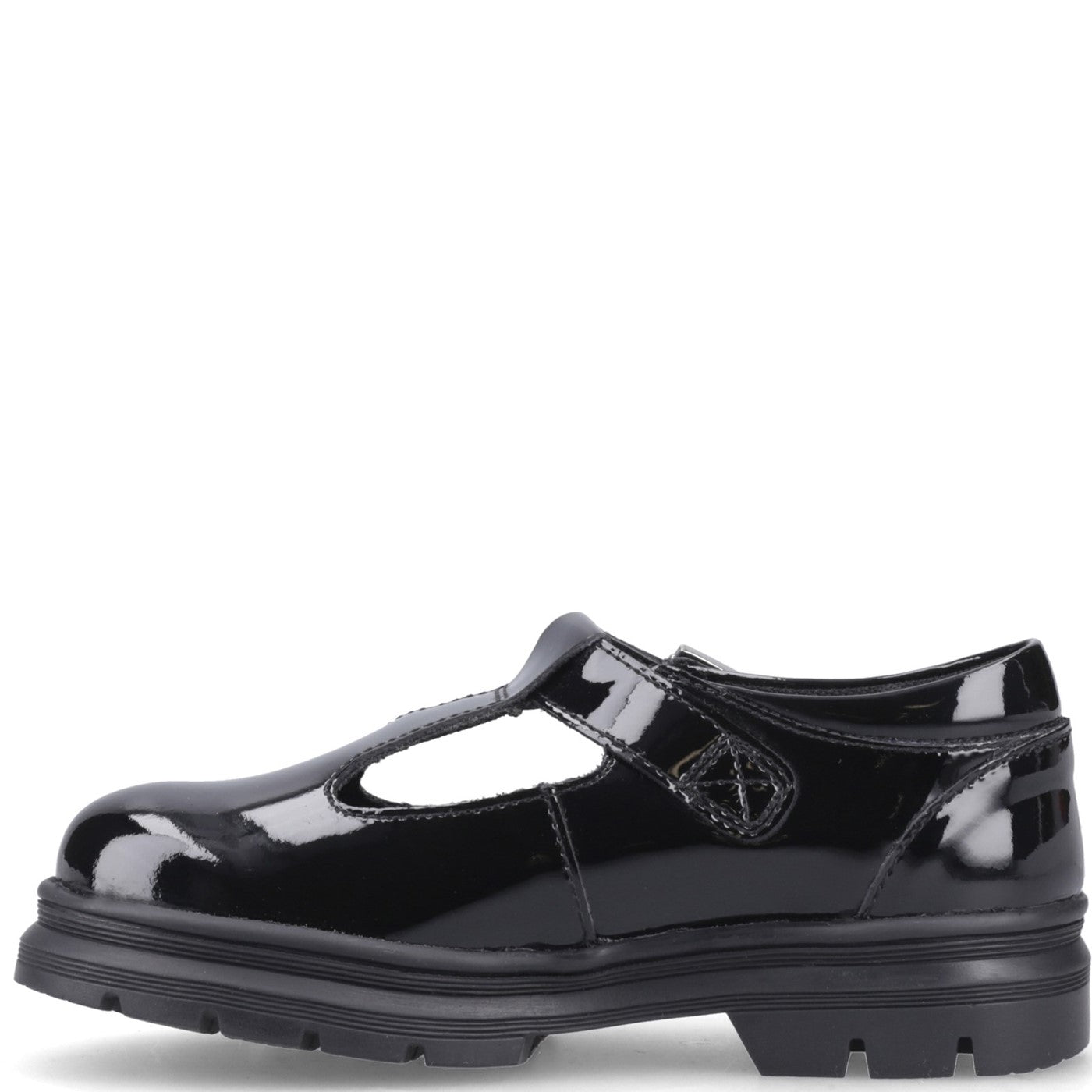 Girls' Emilie Junior School Shoes Black Patent