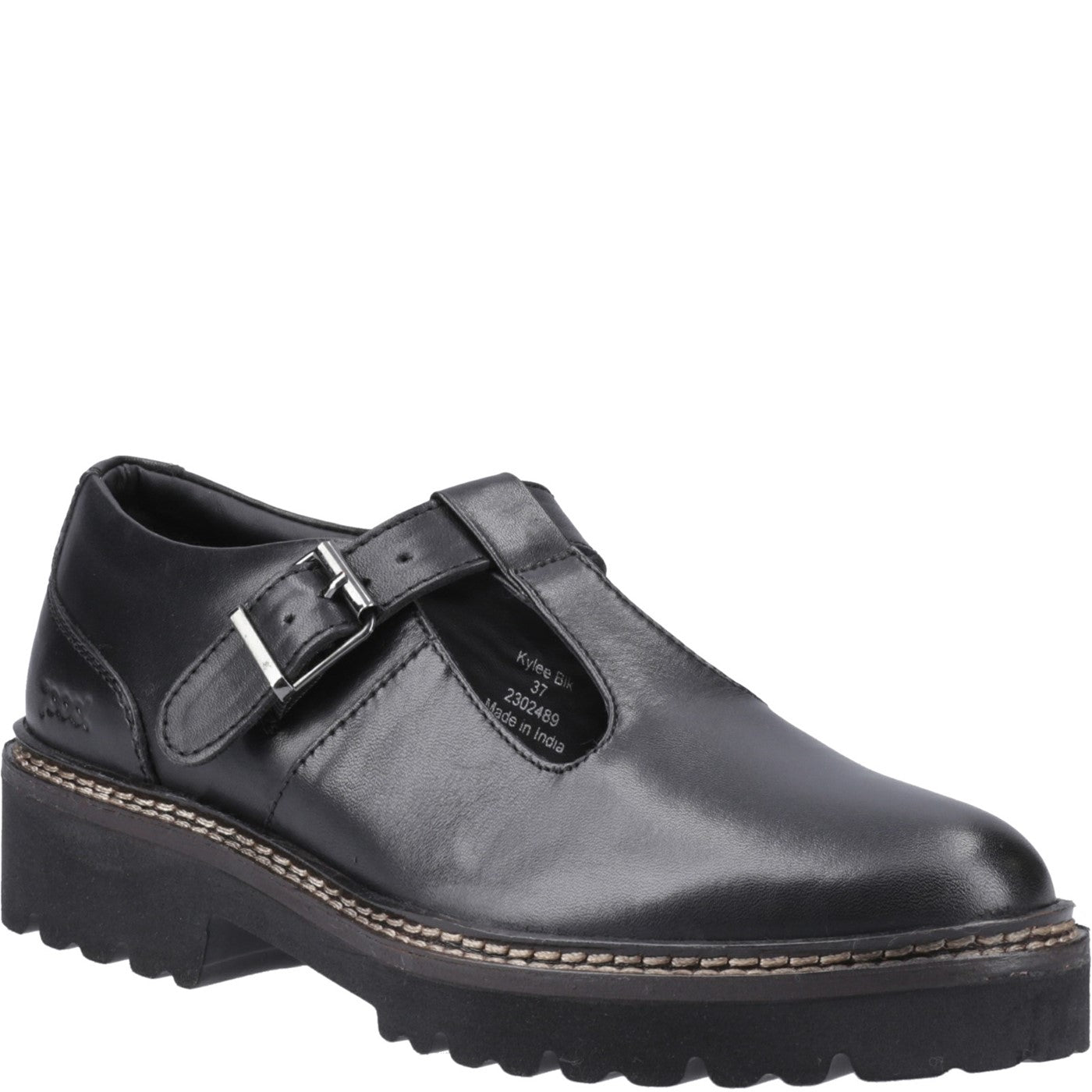 Women's Kylee T-Bar Buckle Shoes Black