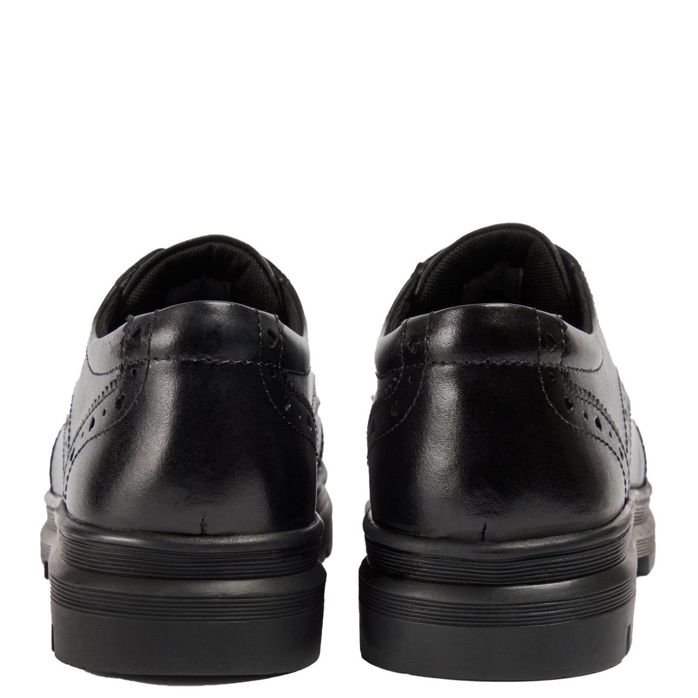 Girls' Fiona Brogue Senior School Shoes Black